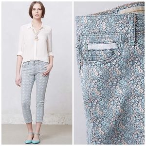 Pilcro Stet Slim Floral Cropped Jeans - 27